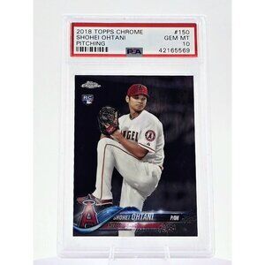 2018 Topps Chrome Shohei Ohtani #150 White Jersey (RC) Pitching Gem Mint 10